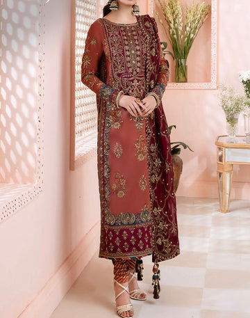 Asim Jofa Luxury Chiffon Partywear Dress|5368