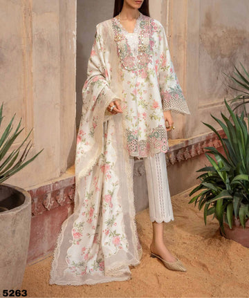 Crimson Luxury Lawn Formal Wear Dress |5263
