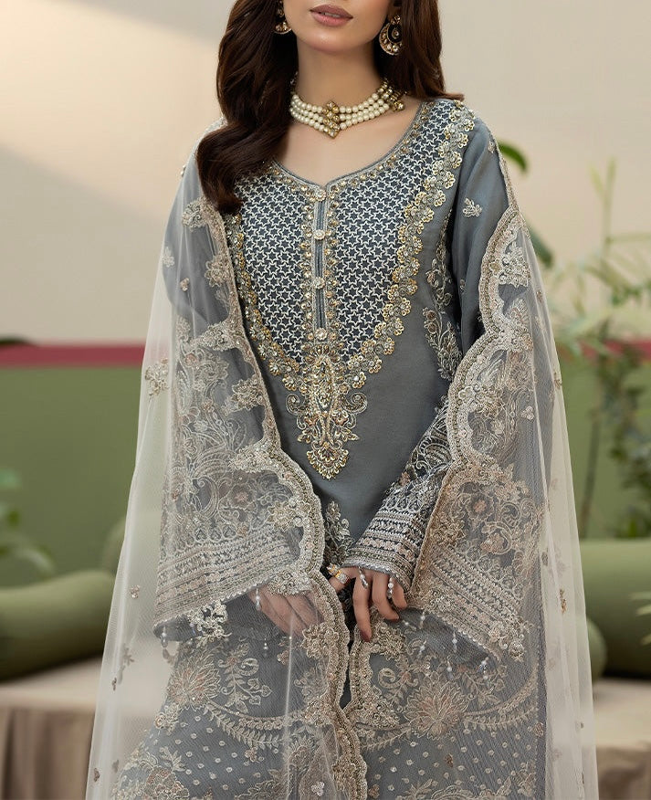 Imrozia Luxury Organza Partywear Dress|SUKOON 5501