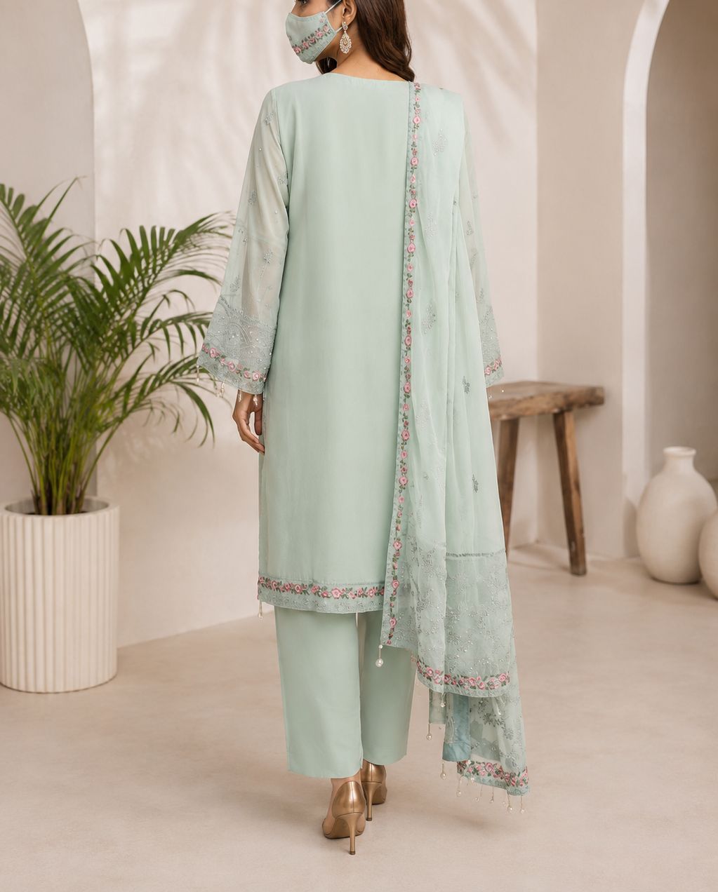 Husn-E-Suroshi Chiffon Dress|SR-07