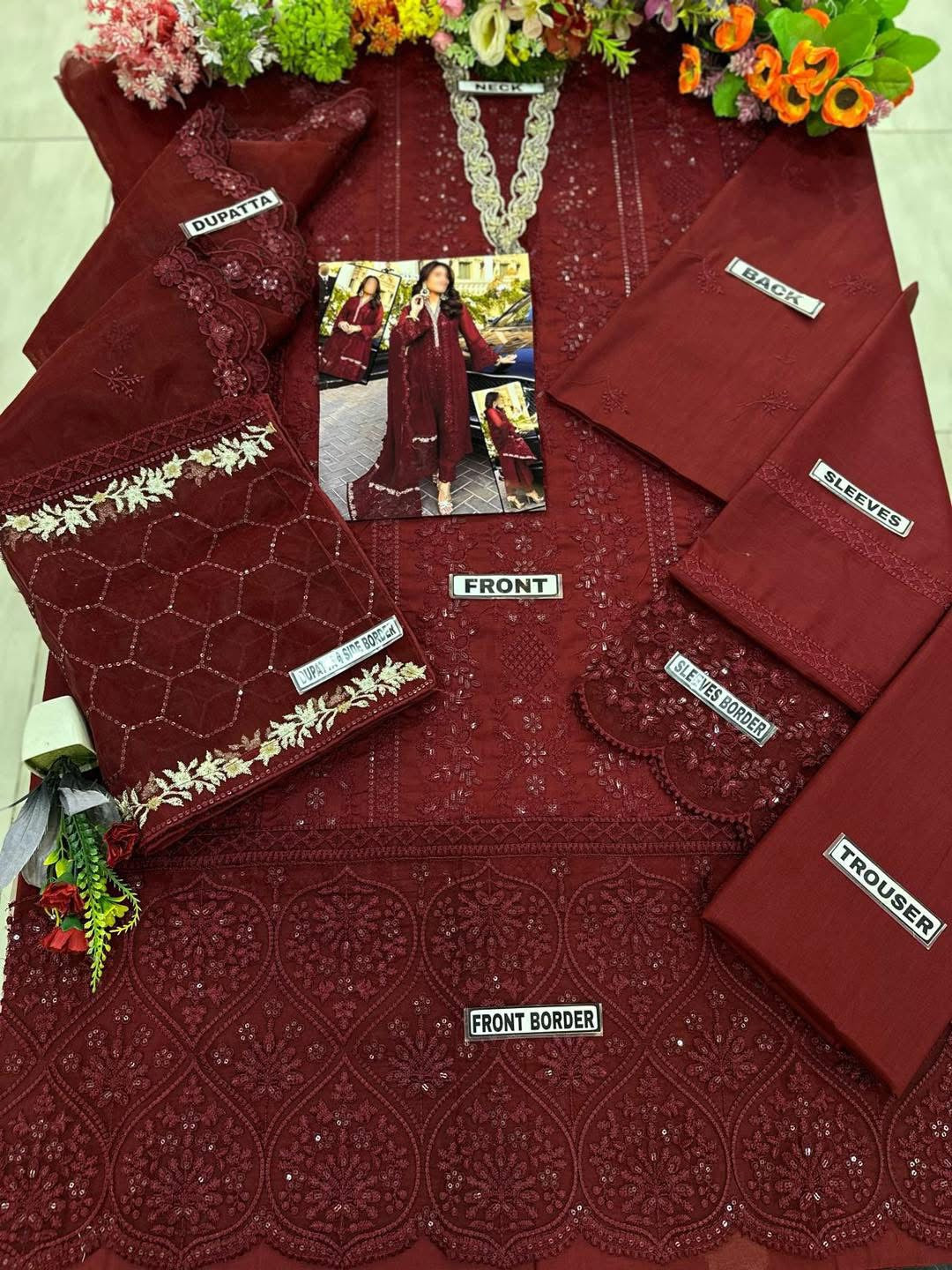 Azure Luxury Lawn PartyWear Dress |Kssl-142