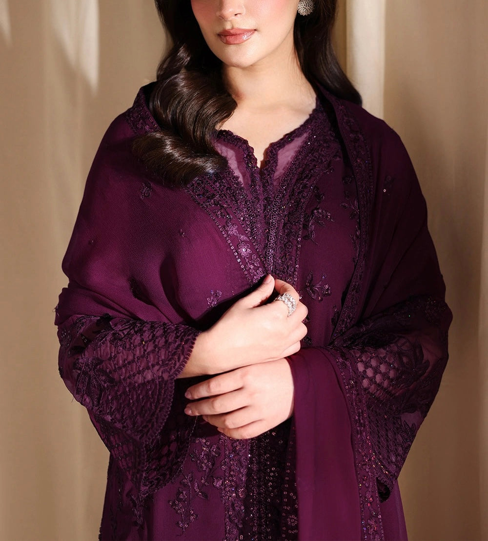 Azure Garnelle Chiffon Partywear Dress|5522