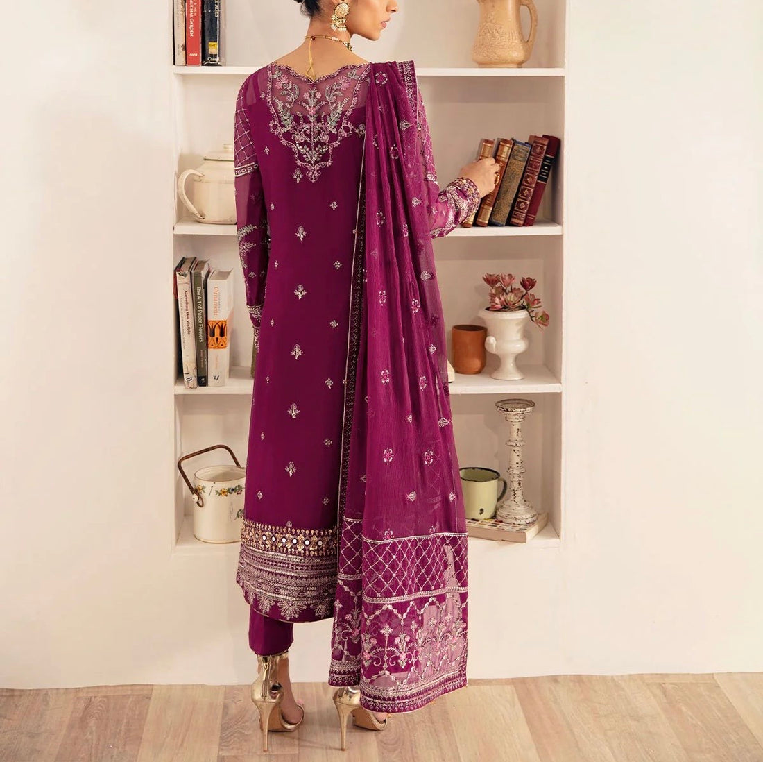 Gulal Chiffon PartyWear Dress | 5357
