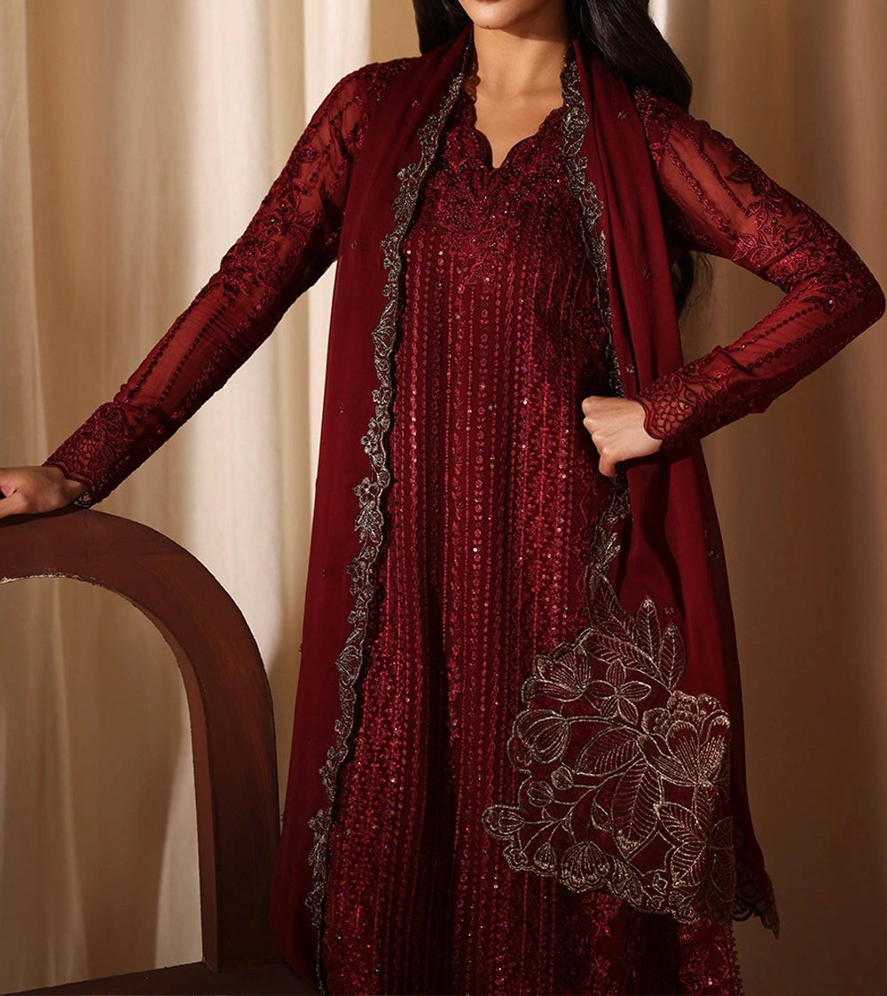 Azure Chiffon Partywear Dress|5495