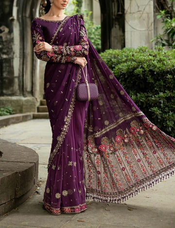 Maria B Bridal Chiffon Saree|5362