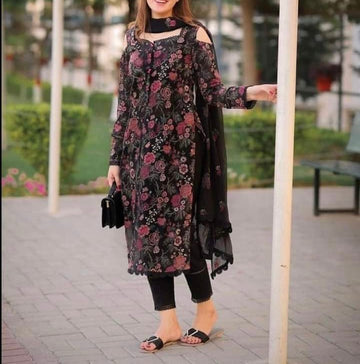 Bareeze Lawn PartyWear Dress | LA-5125