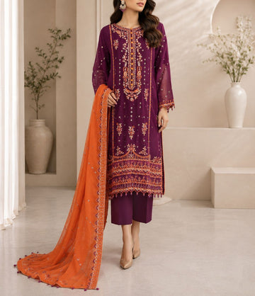 Husn-E-Suroshi Chiffon Dress|SR-03