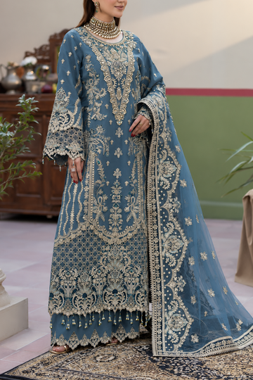 Imrozia Luxury Organza Partywear Dress |RIMAAL 5502