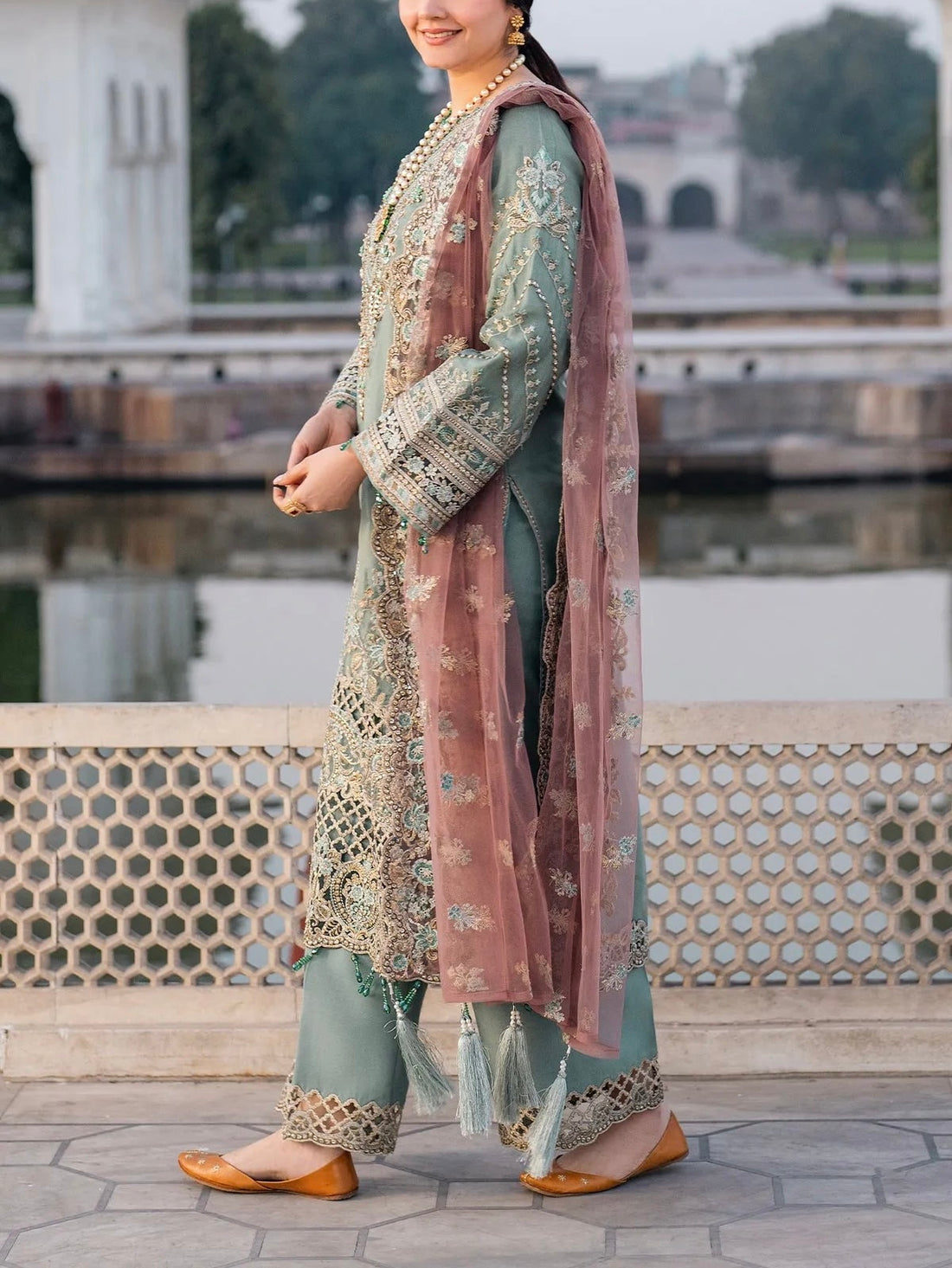 Imrozia Chiffon Partywear Dress |5312