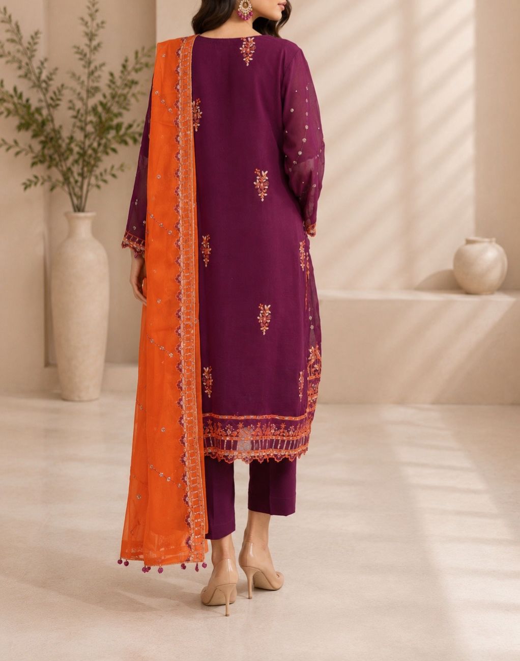 Husn-E-Suroshi Chiffon Dress|SR-03