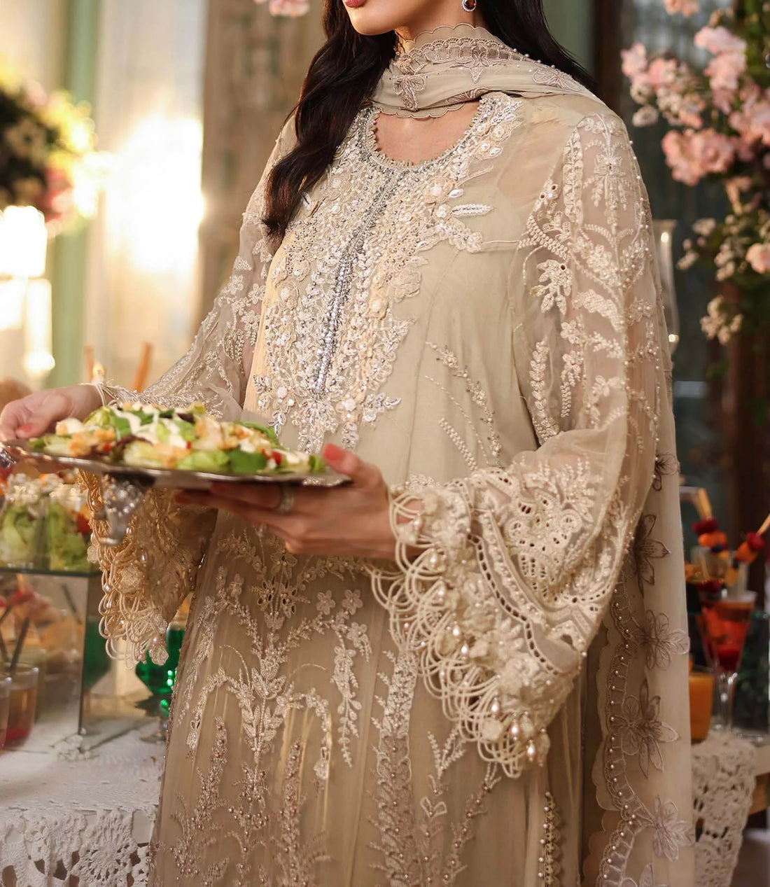 Maria B Luxury Chiffon Partywear Dress | 5472