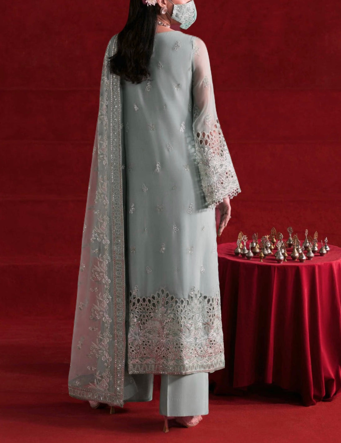 Flossie Luxury Chiffon Partywear Dress | 5488