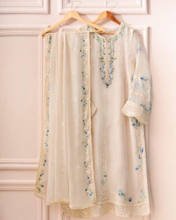 Aga Noor Chiffon Partywear Dress By Khansa Arts | Kss-110