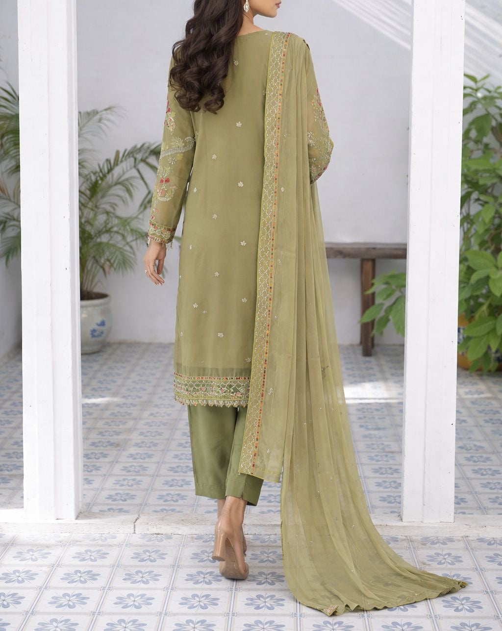 Husn-E-Suroshi Chiffon Dress|SR-01