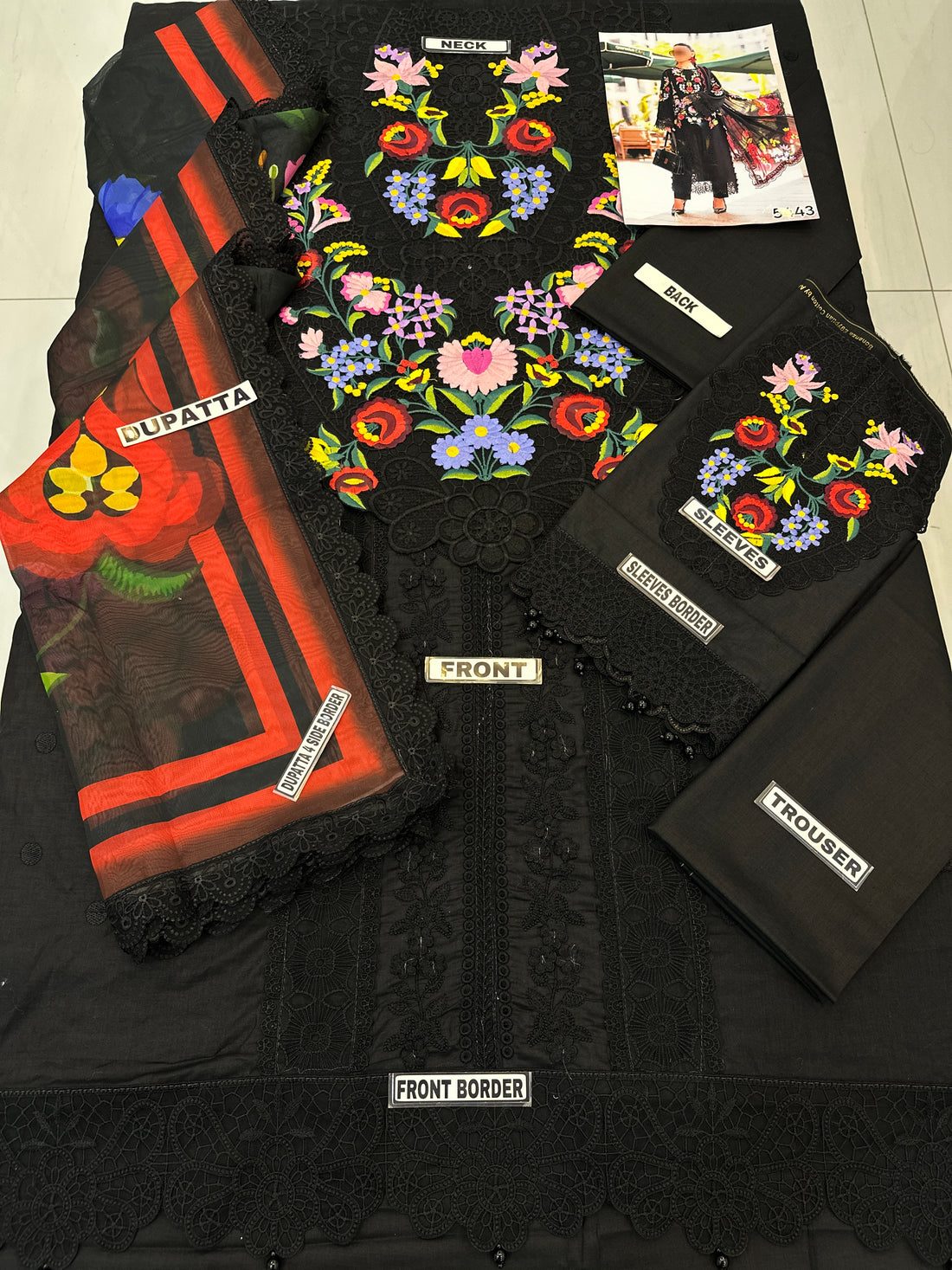 MariaB Lawn 2026 PartyWear Dress | 5443