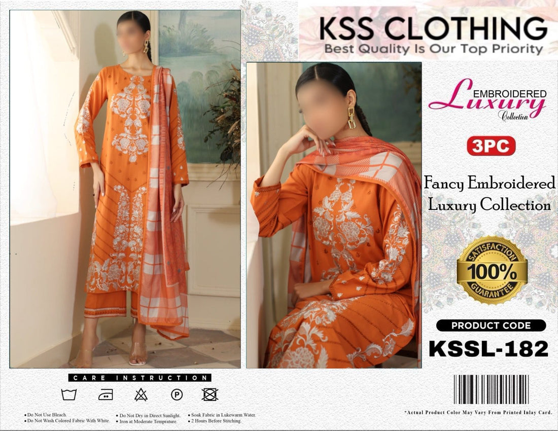 Kss Clothing Lawn Luxury Party Wear Dress | Kssl-182