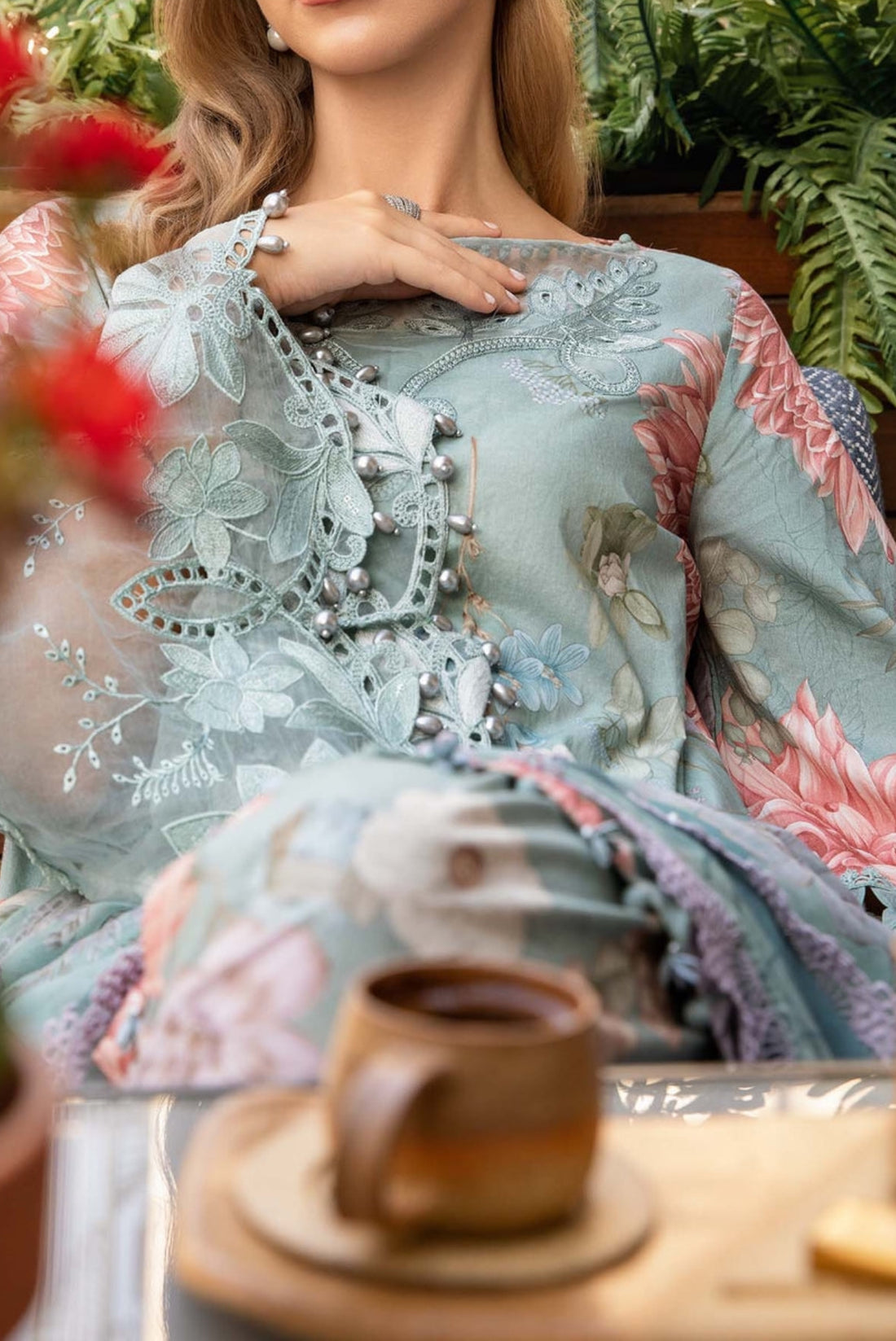 Maria B M Print Lawn Formal Wear Dress | Kssl-254