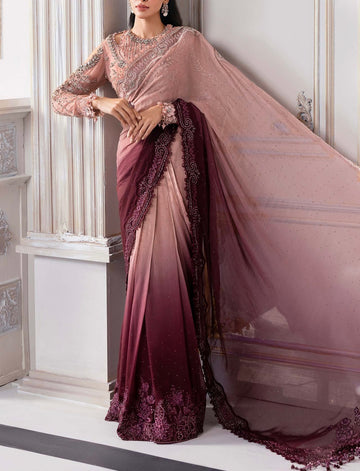 Maria B Net Saree Party Wear Dress | 5328
