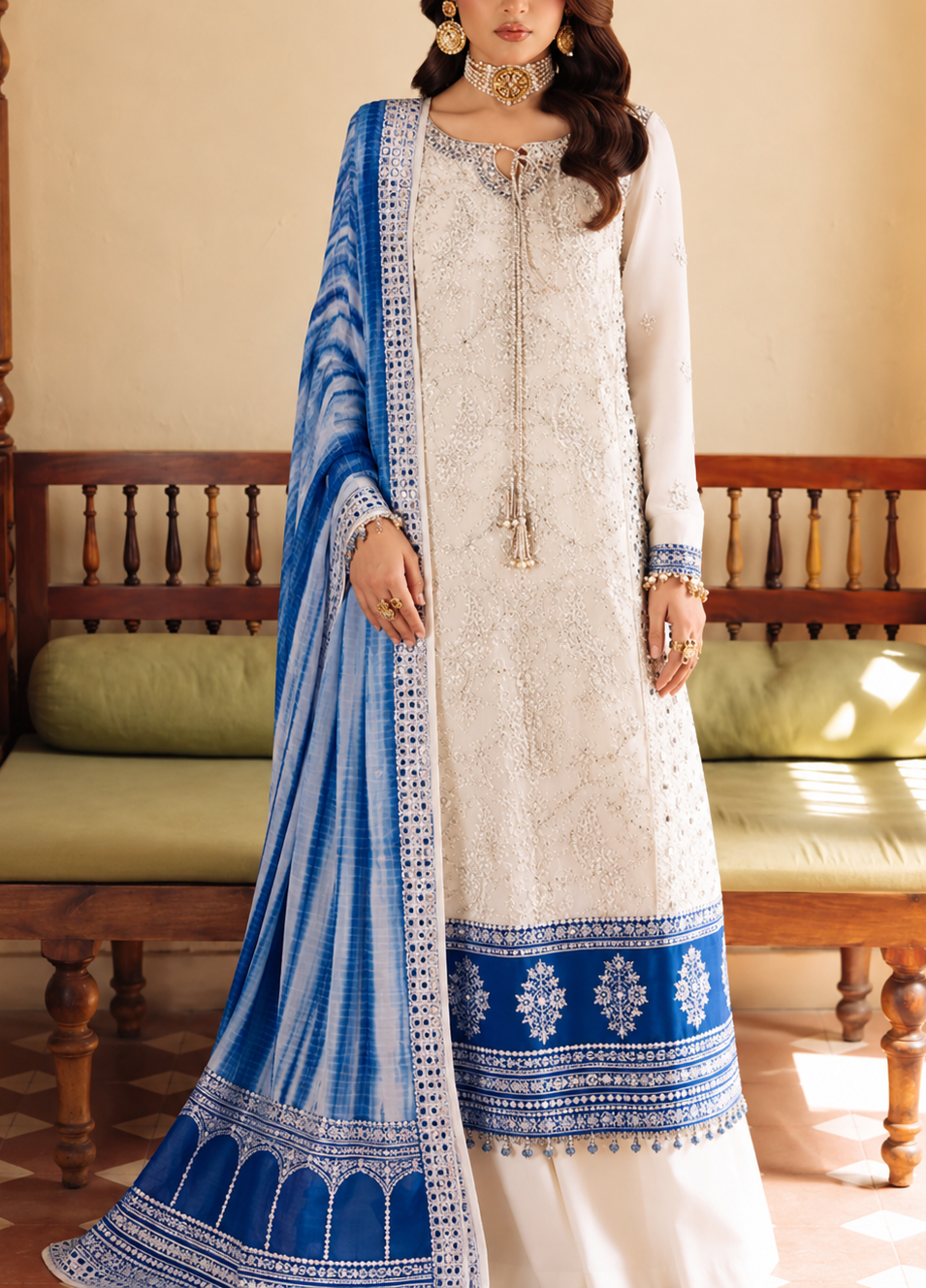 Charizma Luxury Chiffon Partywear Dress|AYMAL5490