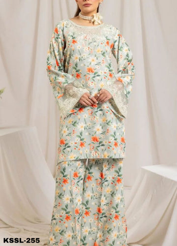 Maria B M Print Lawn Formal Wear Dress | Kssl-255