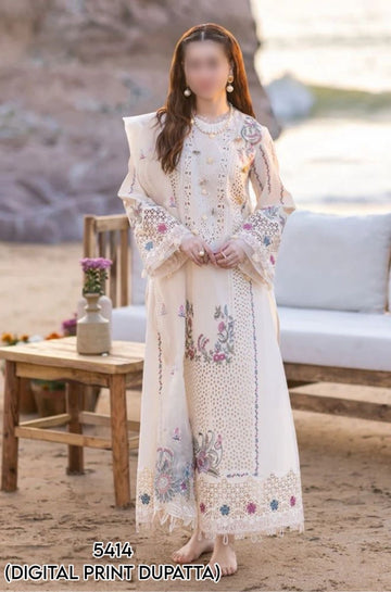 Qalamkar lawn formalWear Dress |5414