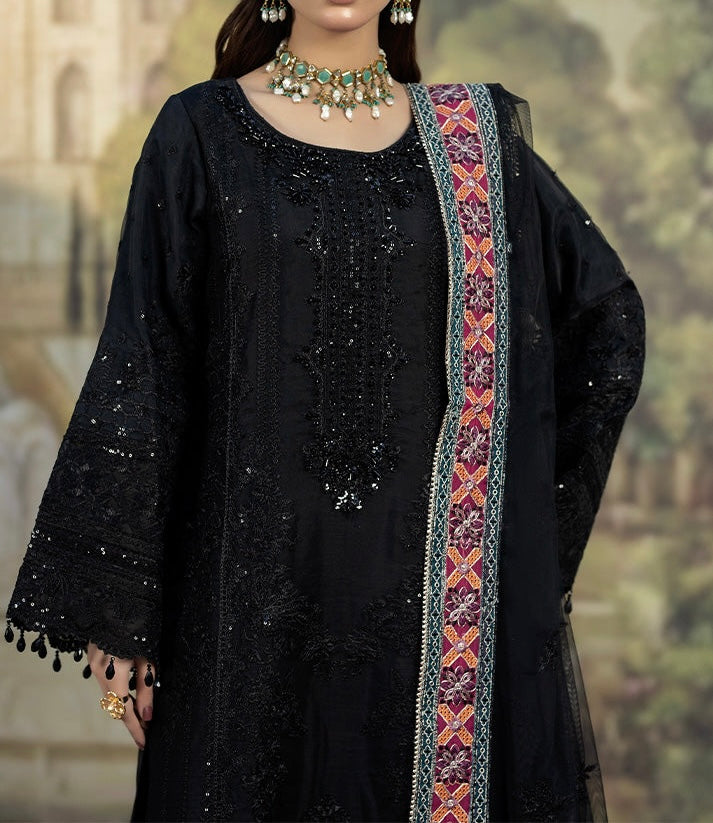 Imrozia Organza Collection Partywear Dress| SIYAH-E-SABA5497