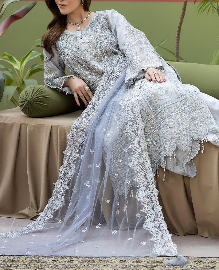 Imrozia Premium Luxury Organza Partywear Dress |SAFIYAAN5498