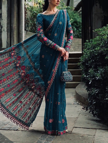 Maria B Bridal Chiffon Saree|5369
