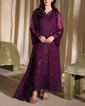 Azure Garnelle Chiffon Partywear Dress|5522