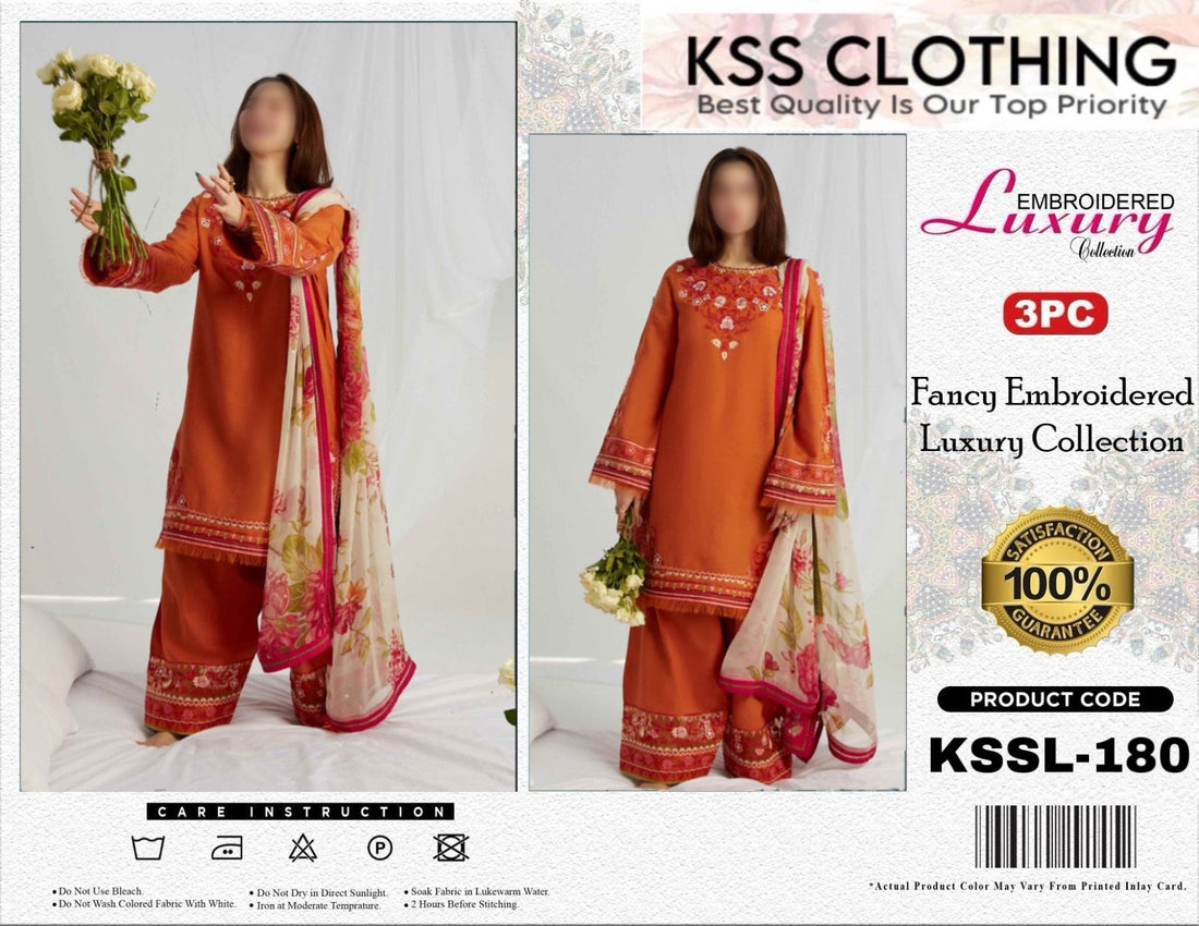Kss Clothing Lawn Luxury Party Wear Dress | Kssl-180