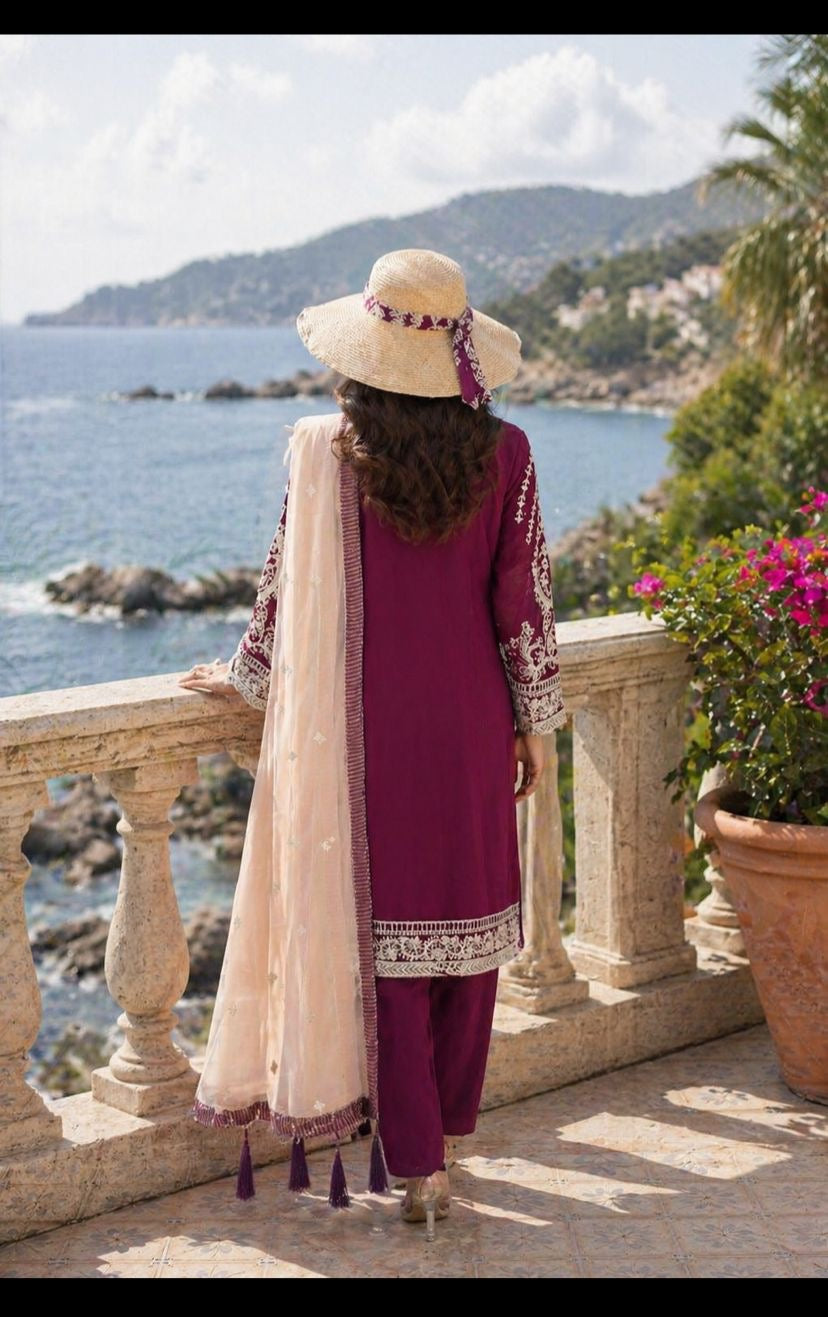 Husn-E-Suroshi Chiffon Dress|SR-02