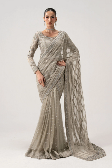 Maria B Zarafshan  – Luxury Net Saree2026 |5512