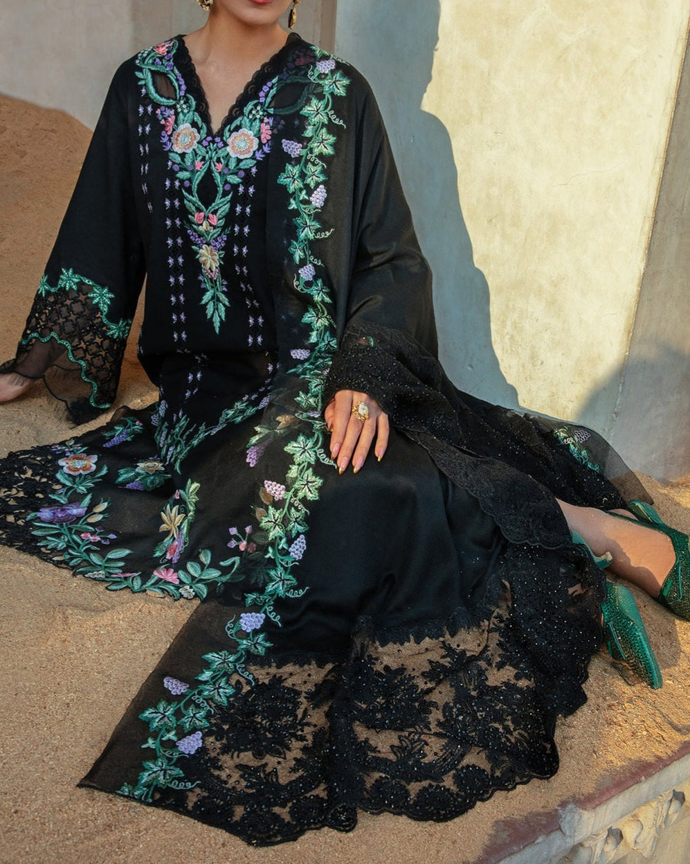 Crimson Luxury Lawn PartyWear Dress | Kssl-136